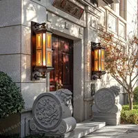 HJ-BD-145 Outdoor Wall Lamp Waterproof Lighting for Villa Garden Vintage Courtyard 