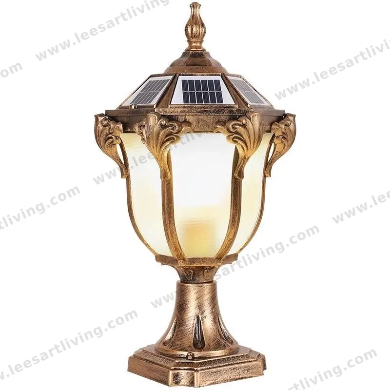 HJ-ZTD-161  European Classical High-grade Waterproof Outdoor Decorative Pillar Light,Fence Post Lamp Wall Gate for Garden Courtyard 