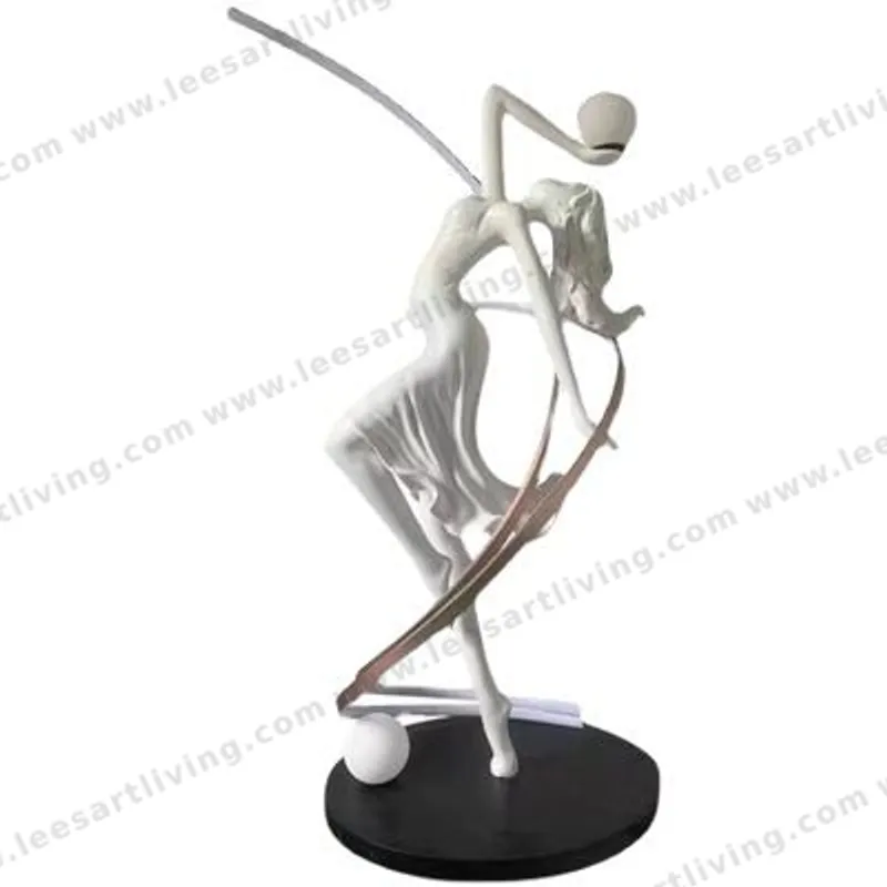 HJ-L2048 Modern Sculpture Holding Ball LED Floor Lamp for Hotel Lobby Exhibition Lighting