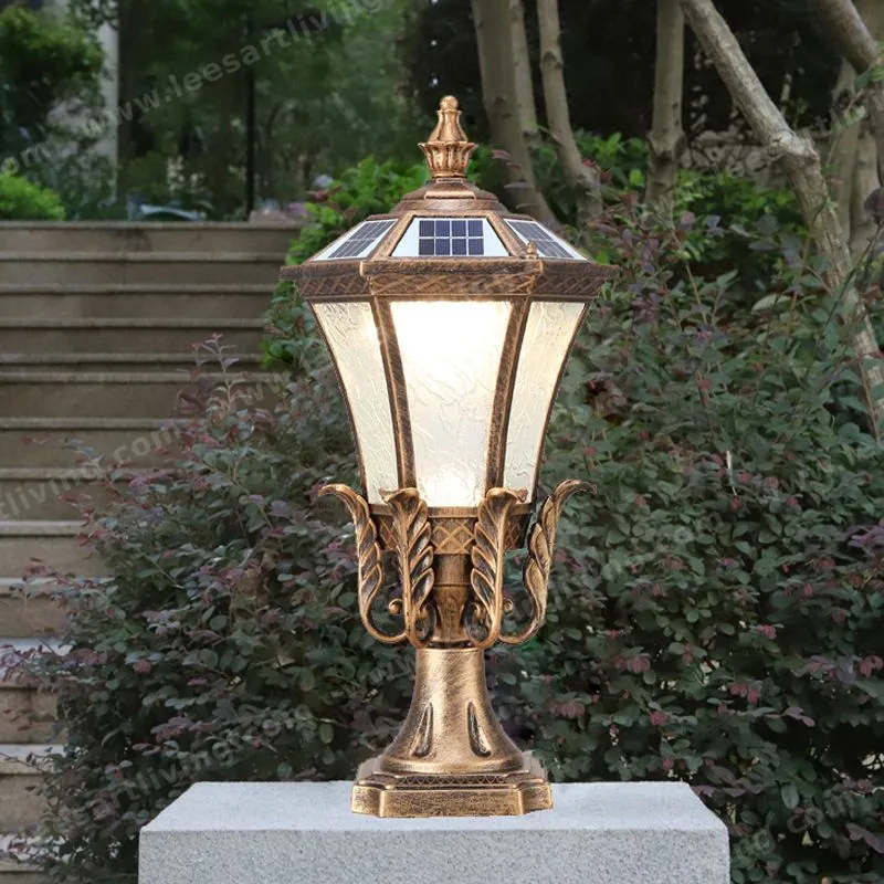 HJ-ZTD-161 European Classical High-grade Waterproof Outdoor Decorative Pillar Light,Fence Post Lamp Wall Gate for Garden Courtyard