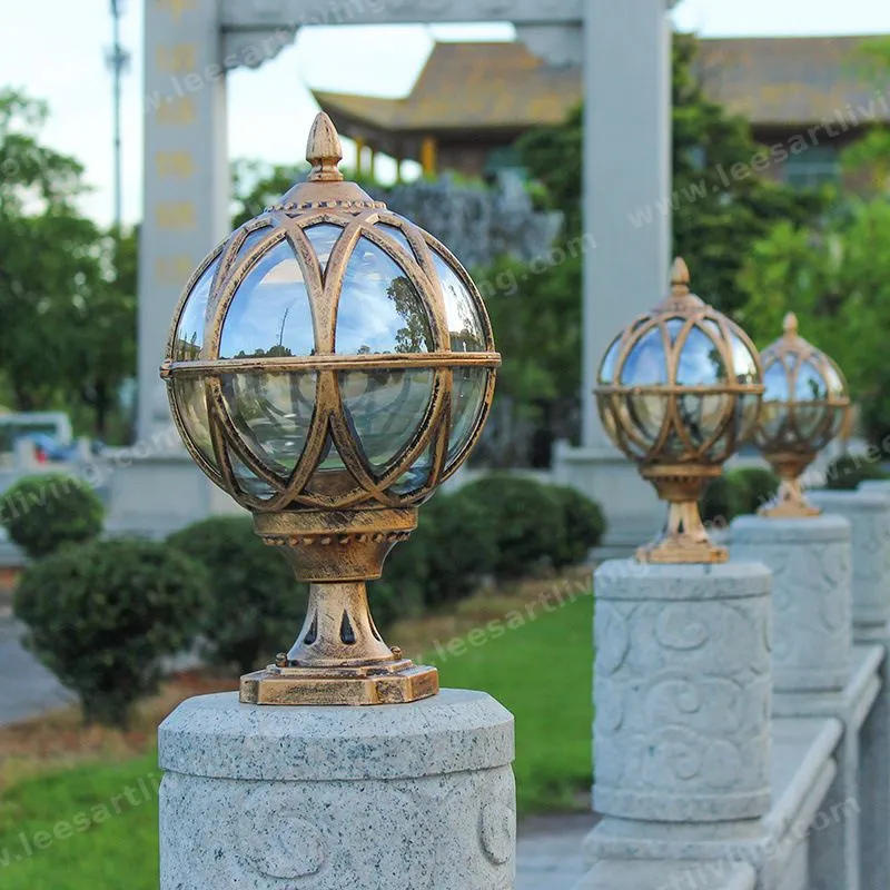 HJ-FJ-169 European Classical High-grade Waterproof Outdoor Decorative Pillar Light,Fence Post Lamp Wall Gate for Garden Courtyard