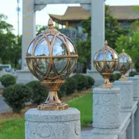 HJ-FJ-169 European Classical High-grade Waterproof Outdoor Decorative Pillar Light,Fence Post Lamp Wall Gate for Garden Courtyard