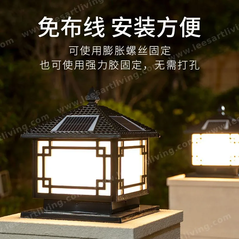 HJ-ZTD-168  European Classical High-grade Waterproof Outdoor Decorative Pillar Light,Fence Post Lamp Wall Gate for Garden Courtyard