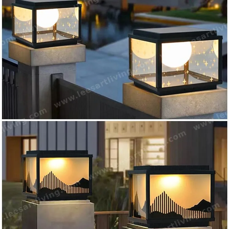 HJ-ZTD-902 European Classical High-grade Waterproof Outdoor Decorative Pillar Light,Fence Post Lamp Wall Gate for Garden Courtyard
