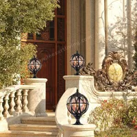 HJ-FJ-169 European Classical High-grade Waterproof Outdoor Decorative Pillar Light,Fence Post Lamp Wall Gate for Garden Courtyard