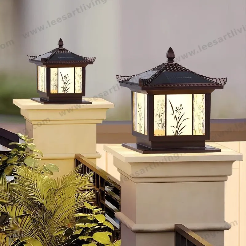 HJ-ZTD-159  European Classical High-grade Waterproof Outdoor Decorative Pillar Light,Fence Post Lamp Wall Gate for Garden Courtyard 