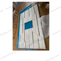 #07702-2  Luxury Bedroom Set Upholstered Soft Wall Panel Background Interior Decoration Custom High Big Headboard Villa Bed