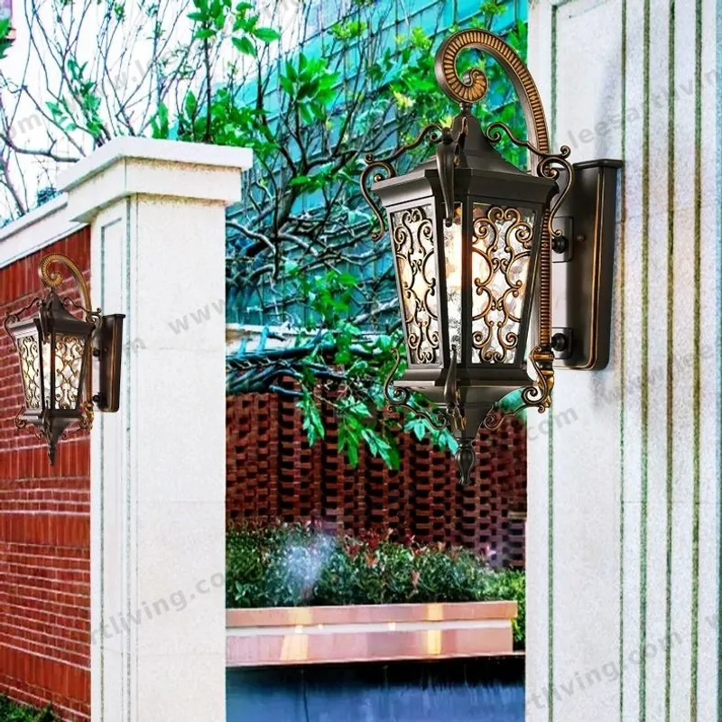 HJ-BD-142 Outdoor Wall Lamp Waterproof Lighting for Villa Garden Vintage Courtyard