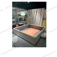 #07707 Luxury Bedroom Set Upholstered Soft Wall Panel Background Interior Decoration Custom High Big Headboard Villa Bed