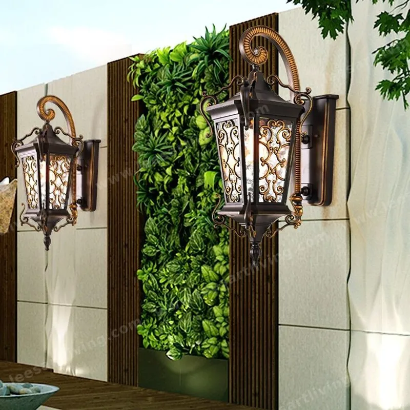 HJ-BD-142 Outdoor Wall Lamp Waterproof Lighting for Villa Garden Vintage Courtyard