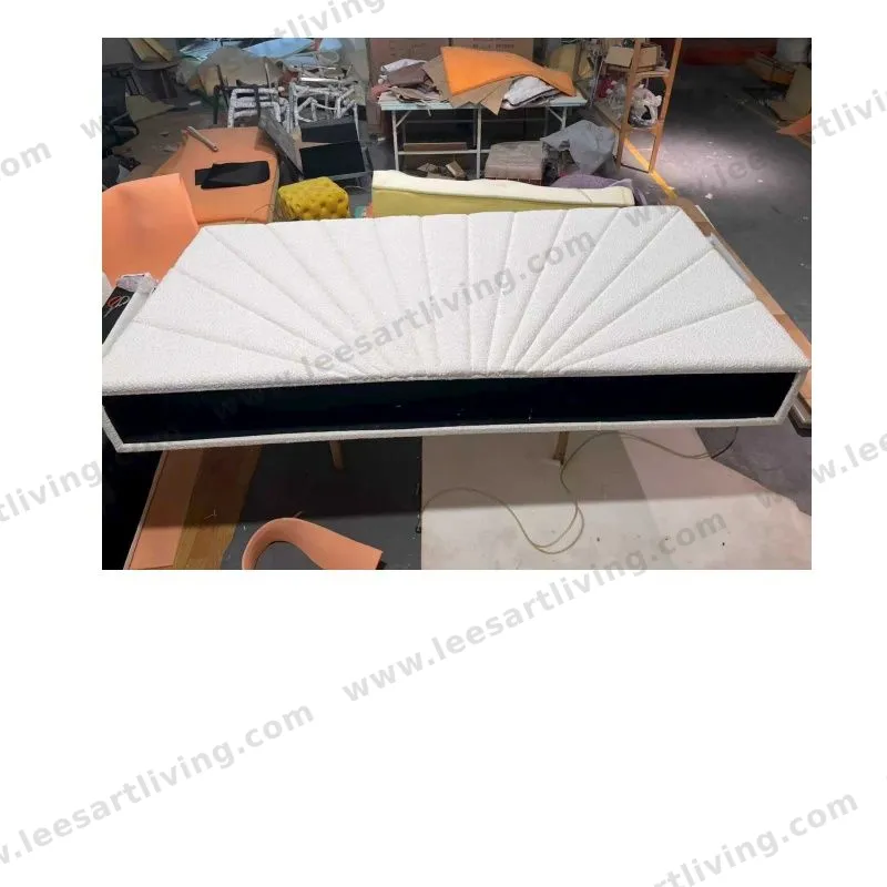 #07706 Luxury Bedroom Set Upholstered Soft Wall Panel Background Interior Decoration Custom High Big Headboard Villa Bed