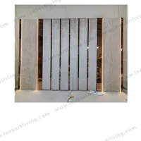 #07752 Luxury Bedroom Set Upholstered Soft Wall Panel Background Interior Decoration Custom High Big Headboard Villa Bed
