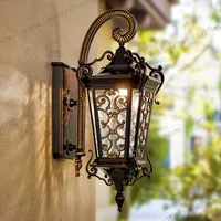HJ-BD-142 Outdoor Wall Lamp Waterproof Lighting for Villa Garden Vintage Courtyard 