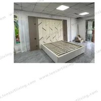 # 07772  Luxury Bedroom Set Upholstered Soft Wall Panel Background Interior Decoration Custom High Big Headboard Villa Bed