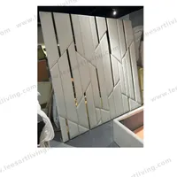 #07707 Luxury Bedroom Set Upholstered Soft Wall Panel Background Interior Decoration Custom High Big Headboard Villa Bed