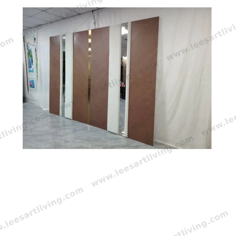 # 07765-2 Luxury Bedroom Set Upholstered Soft Wall Panel Background Interior Decoration Custom High Big Headboard Villa Bed
