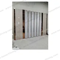 #07752 Luxury Bedroom Set Upholstered Soft Wall Panel Background Interior Decoration Custom High Big Headboard Villa Bed