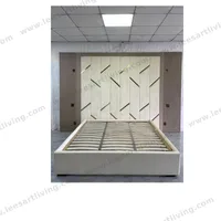 # 07772  Luxury Bedroom Set Upholstered Soft Wall Panel Background Interior Decoration Custom High Big Headboard Villa Bed