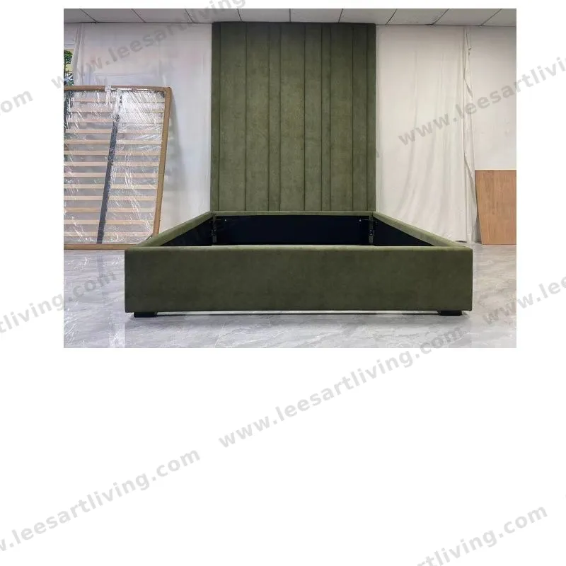 #07777 Luxury Bedroom Set Upholstered Soft Wall Panel Background Interior Decoration Custom High Big Headboard Villa Bed