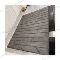 #07778-3  Luxury Bedroom Set Upholstered Soft Wall Panel Background Interior Decoration Custom High Big Headboard Villa Bed