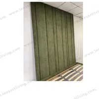 #07777 Luxury Bedroom Set Upholstered Soft Wall Panel Background Interior Decoration Custom High Big Headboard Villa Bed