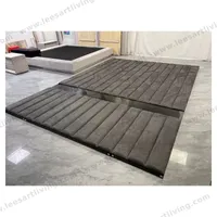 #07778-3  Luxury Bedroom Set Upholstered Soft Wall Panel Background Interior Decoration Custom High Big Headboard Villa Bed