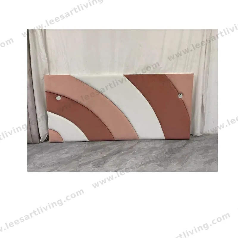 #07781  Luxury Bedroom Set Upholstered Soft Wall Panel Background Interior Decoration Custom High Big Headboard Villa Bed
