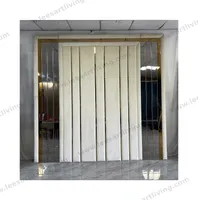 Custom Upholstered Wall Panel With Gold Metal Trim For Headboard Feature Wall Decor Soundproof Wall Protection And Whole House Soft Furniture OEM ODM
