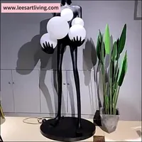 L1200 Modern Sculpture Holding Ball LED Floor Lamp for Hotel Lobby Exhibition Lighting