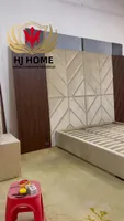 #07767 Luxury Bedroom Set Upholstered Soft Wall Panel  Background Interior Decoration Custom High Big Headboard Villa Bed